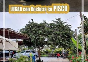 een bord met de tekst Puerto Convention Colombia an Pisco bij Pisco Hospedaje Corina in Pisco