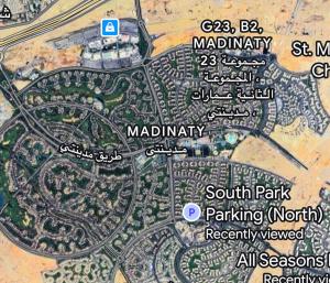 - une carte d'un parc avec une ville dans l'établissement Madinty b7, à Madinaty
