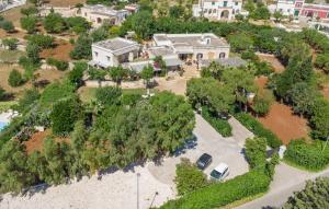 an aerial view of a house with a yard at Casal Del Borgo 3 in Ostuni