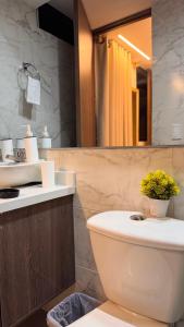 Koupelna v ubytování Hotel Jelt Aeropuerto