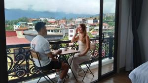 Balkón nebo terasa v ubytování Sapa Warm Hotel