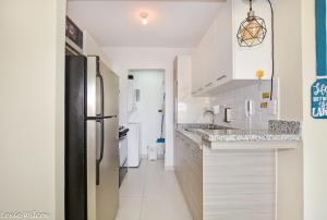 Dapur atau dapur kecil di Acogedor Para Descanzar wifi Rapido