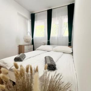 Ένα ή περισσότερα κρεβάτια σε δωμάτιο στο Roosevelt Center Apartman