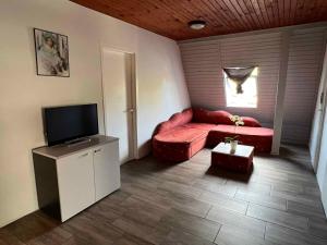 Televízia a/alebo spoločenská miestnosť v ubytovaní Apartment Siofok, Somogy 10