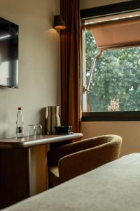 TV a/nebo společenská místnost v ubytování Hotel & Restaurants - Maison Chabran