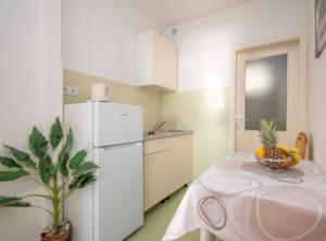 Kuchyňa alebo kuchynka v ubytovaní Apartment in Omiš with sea view, balcony, air conditioning, Wi-Fi (161-4)