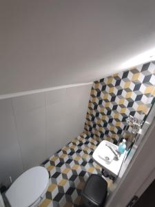 Koupelna v ubytování Apartmani Hub