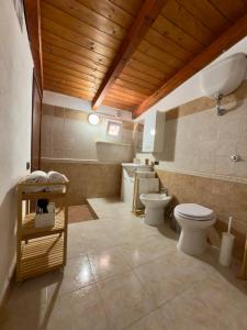 a bathroom with a toilet and a sink at Le Gioie di Laura in Su Forti