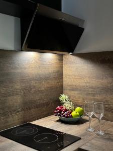 Kuchyň nebo kuchyňský kout v ubytování Studio apartman Boogie