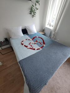 Łóżko lub łóżka w pokoju w obiekcie Appartement de charme Rouen