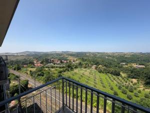 a view from the balcony of a house at Appartamento Veio in Castelnuovo di Porto