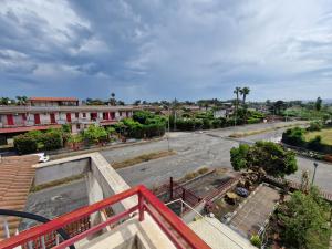 arial view of an empty street in a city at Stone beach holiday home in Mascali