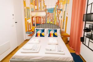 Katil atau katil-katil dalam bilik di Casa Carlotta - Lake view apartments