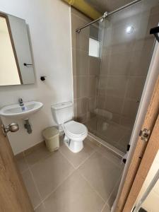 Koupelna v ubytování Hermoso Apartamento en Apulo