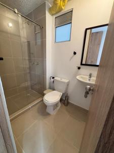 Koupelna v ubytování Hermoso Apartamento en Apulo