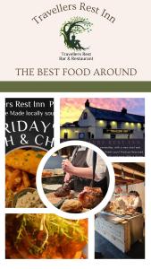 un collage de fotos de un chef que prepara comida en Shepherds Hut, en Mawgan Porth