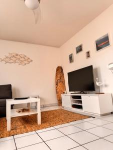 Televízia a/alebo spoločenská miestnosť v ubytovaní Duplex Normandie, tout confort Saint Valery en Caux
