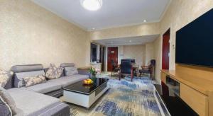 Posezení v ubytování Vienna Hotel Guangdong Zhuhai Mingzhu Station Guozheng