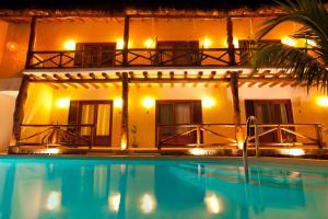 Bazén v ubytování Casa Iguana Holbox - Beachfront Hotel nebo v jeho okolí