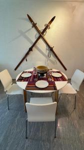 Χώρος καθιστικού στο Stylish Alpine Studio in Davos, Wifi & Netflix