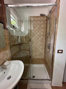 Koupelna v ubytování B&B Chorisia