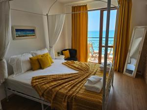 Ένα ή περισσότερα κρεβάτια σε δωμάτιο στο Apartment Cotty, complex Carpe Diem Balchik +50 φωτογραφίες