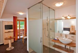 TV a/nebo společenská místnost v ubytování Hotel Schennerhof