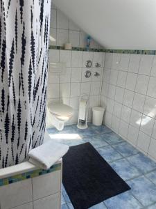 Bilik mandi di Ferienwohnung in Korbach
