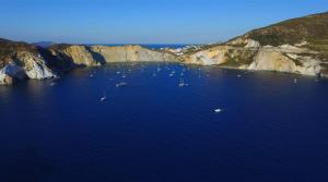an aerial view of a large body of water with boats at L'Isolana Case Vacanza Alloro 3 in Ponza +5 photos