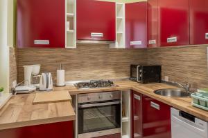 Kuchyň nebo kuchyňský kout v ubytování Apartman Sabljak