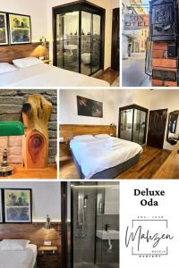 un collage de fotos de una habitación de hotel en MAHZEN Otel, en Estambul