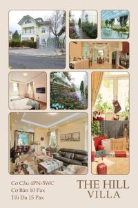 un collage de photos d'une maison dans l'établissement The Hill Villa - Đà Lạt, à Xuan An