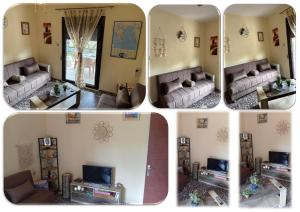 A television and/or entertainment centre at ''Mary's House'' Entire residence Olympiada Halkidiki Near to Sea 200m !