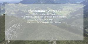 a picture of a mountain with a sign on it at Garni Hotel Wildanger in Zöblen