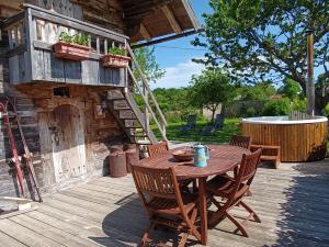 Balkón alebo terasa v ubytovaní Gîte / chalet meublé pour 2 personnes le 1780