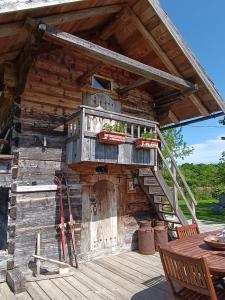 Balkón alebo terasa v ubytovaní Gîte / chalet meublé pour 2 personnes le 1780