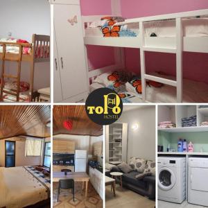 Kuchyň nebo kuchyňský kout v ubytování TOPO Hostel