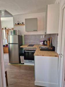 Kuchyň nebo kuchyňský kout v ubytování Apartments Tragurion