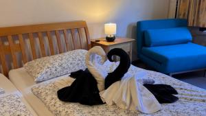 Postel nebo postele na pokoji v ubytování Hotel im Hochzeitshaus