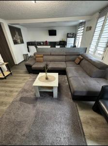 salon z kanapą i stolikiem kawowym w obiekcie - 1 - Appartement charmant moderne 5 pers T3 73m2 w mieście Sélestat
