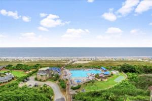 an aerial view of a pool at the beach at Dunes with Design in Hilton Head Island