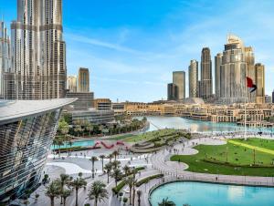 Γενική άποψη της πόλης Ντουμπάι ή θέα της πόλης από  αυτό το διαμέρισμα