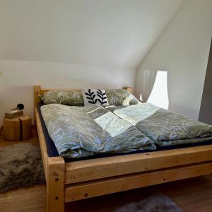 Postel nebo postele na pokoji v ubytování Srub Pleče