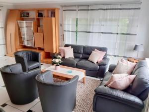 Posezení v ubytování Ferienhaus am Strand