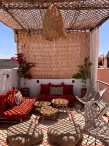 Posezení v ubytování Riad Jardin de Malia