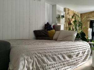 a bedroom with a large bed in a room at Canapé-lit Men Only LGBT appart 18e proche centre ville in Bordeaux