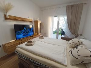 Μια τηλεόραση ή/και κέντρο ψυχαγωγίας στο Apartmani Silvana&Vera
