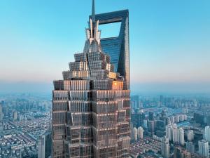 上海景观或在酒店看到的城市景观