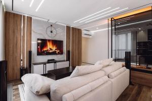 Khu vực ghế ngồi tại Noviy Bereg Luxury Apartment