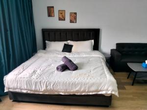 Postel nebo postele na pokoji v ubytování แม่ตังค์ ห้องพักc5